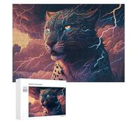 300 PCS Jigsaw Puzzles for Adults Thundering Leopard Wild Power Unleashed Adult Puzzles Toy Wall Decor But Fun And Humorous Parent-child Interaction 300 PCS