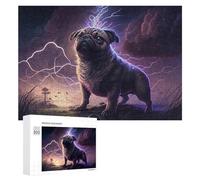 300 PCS Jigsaw Puzzles for Adults Thunderous Pug Nature's Masterpiece Adult Puzzles Toy Wall Decor But Fun And Humorous Parent-child Interaction 300 PCS