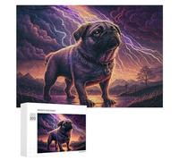 300 PCS Jigsaw Puzzles for Adults Thunderstorm Pug Adventure -2 Adult Puzzles Toy Wall Decor But Fun And Humorous Parent-child Interaction 300 PCS