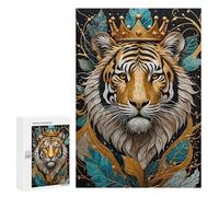 300 PCS Jigsaw Puzzles for Adults Tiger Golden Kintsugi Jigsaw for Adults Relax Games Hand Speed Race for Is Ideal As A Gift 300 PCS