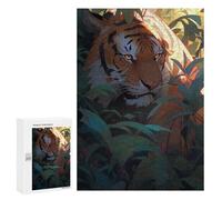 300 PCS Jigsaw Puzzles for Adults Tiger in The Jungle-9 Teenagers Puzzles Hands-on Game Improve Memory Parent-child Interaction 300 PCS