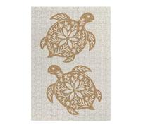 300 PCS Jigsaw Puzzles for Adults Two Floral Turtle Silhouettes Puzzle for Adults Brain Teaser Game Wall Art Unique Gifts for Birthday And Christmas 300 PCS