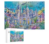 300 PCS Jigsaw Puzzles for Adults Underwater Castle Fantasy Scene Jigsaw for Adults Relax Games For Family Fun for Is Ideal As A Gift 300 PCS