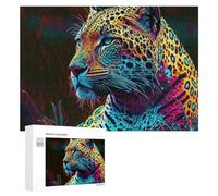 300 PCS Jigsaw Puzzles for Adults Vibrant Leopard Portrait Puzzles for Adults DIY Toys Home Decoration Difficult And Challenge 300 PCS