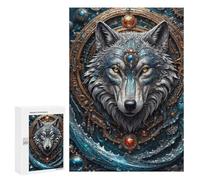 300 PCS Jigsaw Puzzles for Adults Wolf Metal Waves Jigsaws for Adults DIY Toys Analysis And Logic Unique Gifts for Birthday And Christmas 300 PCS