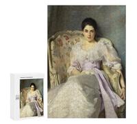 300 PCS Jigsaw Puzzles for Adults Woman in White Dress Jigsaw for Adults Relax Games Hand Speed Race for Is Ideal As A Gift 300 PCS