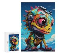 300 PCS Jigsaw Puzzles for Teenagers Colorful Robot Lizard Toy-1 Puzzles for Teenagers Precision Cutting Help The Brain Exercise Stress Reduction Gifts 300 PCS