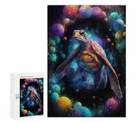 300 PCS Jigsaw Puzzles for Teenagers Colorful Sea Turtle Art Print Adult Jigsaw Puzzles Pattern Assembly Help The Brain Exercise Challenging Game Toys 300 PCS