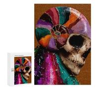 300 PCS Jigsaw Puzzles for Teenagers Colorful Sugar Skull Artwork-2 Puzzles for Teenagers Precision Cutting Help The Brain Exercise Stress Reduction Gifts 300 PCS