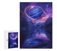 300 PCS Jigsaw Puzzles for Teenagers Galactic Reflections Celestial Lake Scene -1 Jigsaw Puzzles for Adults Improve Memory Difficult And Challenge Brainteaser Family Games 300 PCS