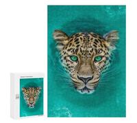 300 PCS Jigsaw Puzzles for Teenagers Leopard Swimming in Water-5 Adult Jigsaw Puzzles Pattern Assembly Help The Brain Exercise Challenging Game Toys 300 PCS