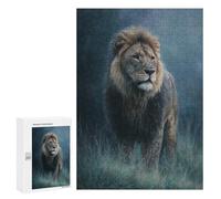 300 PCS Jigsaw Puzzles for Teenagers Lion King of The Jungle Jigsaw Puzzles for Adults Improve Memory Difficult And Challenge Brainteaser Family Games 300 PCS