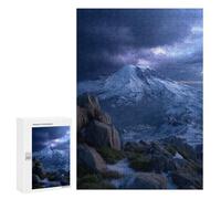 300 PCS Jigsaw Puzzles for Teenagers Mountain Peak Lightning Storm Puzzles for Teenagers Precision Cutting Help The Brain Exercise Stress Reduction Gifts 300 PCS