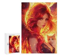 300 PCS Jigsaw Puzzles for Teenagers Phoenix Rising Fantasy Artwork Puzzles for Teenagers Precision Cutting Help The Brain Exercise Stress Reduction Gifts 300 PCS