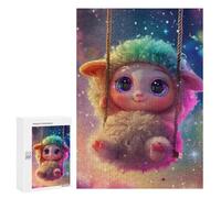 300 PCS Jigsaw Puzzles for Teenagers Rainbow Sheep Swing Fantasy Puzzles for Teenagers Precision Cutting Help The Brain Exercise Stress Reduction Gifts 300 PCS
