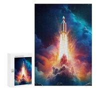 300 PCS Jigsaw Puzzles for Teenagers Space Rocket Launch -2 Jigsaw Puzzles for Adults Improve Memory Difficult And Challenge Brainteaser Family Games 300 PCS