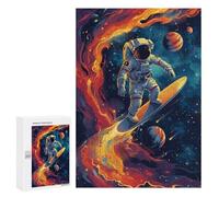 300 PCS Jigsaw Puzzles for Teenagers Space Surfing Adventure Puzzles for Teenagers Precision Cutting Help The Brain Exercise Stress Reduction Gifts 300 PCS