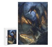 300 PCS Jigsaw Puzzles for Teenagers Thundering Dragon Artwork Puzzles for Teenagers Precision Cutting Help The Brain Exercise Stress Reduction Gifts 300 PCS