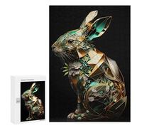300 PCS Jigsaw Puzzles for Teenagerss Abstract Geometric Rabbit Adult Jigsaw Puzzle Family Games Improve Memory Help The Brain Exercise 300 PCS