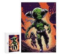 300 PCS Jigsaw Puzzles for Teenagerss Alien Adventure in Space Puzzle for Adults Relaxing Games Improve Memory Fun Activities at Home 300 PCS