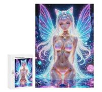 300 PCS Jigsaw Puzzles for Teenagerss Anime Fairy with Glowing Wings Puzzle For Teenagerss Difficult Challenge Educational Challenge Family Fun & Game Night 300 PCS