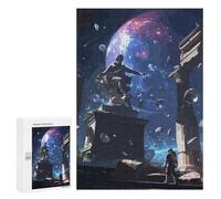 300 PCS Jigsaw Puzzles for Teenagerss Apollo God Statue In Space Puzzles for Adults Brain Teaser Game Analysis And Logic Christmas Birthday Gifts 300 PCS