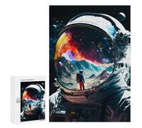 300 PCS Jigsaw Puzzles for Teenagerss Astronaut Reflections Puzzles for Adults Brain Teaser Game Analysis And Logic Christmas Birthday Gifts 300 PCS