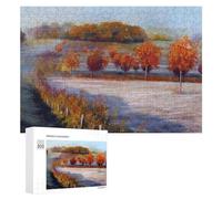 300 PCS Jigsaw Puzzles for Teenagerss Autumn Trees in The Field Jigsaw Puzzle Toy Wall Decor Difficult Hard Unique Birthday And Xmas Gifts 300 PCS