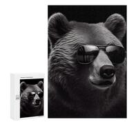 300 PCS Jigsaw Puzzles for Teenagerss Bear Black And White Adult Jigsaw Toy Wall Decor Precision Cutting Unique Birthday And Gifts 300 PCS
