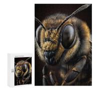 300 PCS Jigsaw Puzzles for Teenagerss Bee Portrait on Dark Puzzles for Adults Brain Teaser Game Analysis And Logic Christmas Birthday Gifts 300 PCS