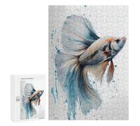 300 PCS Jigsaw Puzzles for Teenagerss Betta Fish Jigsaws for Adults Hands-on Game Presents for Women Help The Brain Exercise 300 PCS