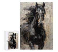 300 PCS Jigsaw Puzzles for Teenagerss Black Horse Palette Puzzles for Adults DIY Toys Difficult Challenge Stress Reduction Gifts 300 PCS