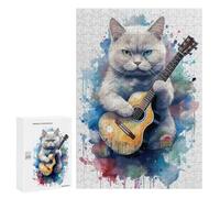 300 PCS Jigsaw Puzzles for Teenagerss British Short Hair Cat Puzzles for Adults Brain Teaser Game Analysis And Logic Christmas Birthday Gifts 300 PCS