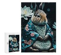 300 PCS Jigsaw Puzzles for Teenagerss Bunny Kimono Jigsaws for Adults Hands-on Game Presents for Women Help The Brain Exercise 300 PCS