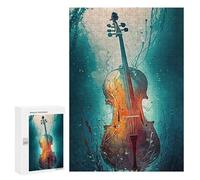 300 PCS Jigsaw Puzzles for Teenagerss Cello Music Ocean Jigsaws for Adults Relax Games Wall Decoration Help The Brain Exercise 300 PCS
