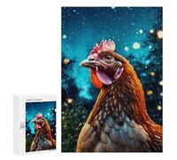300 PCS Jigsaw Puzzles for Teenagerss Chicken Lights Puzzles for Adults Brain Teaser Game Analysis And Logic Christmas Birthday Gifts 300 PCS