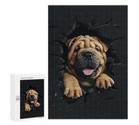300 PCS Jigsaw Puzzles for Teenagerss Chinese Shar Pei Puzzles for Adults DIY Toys Difficult Challenge Stress Reduction Gifts 300 PCS