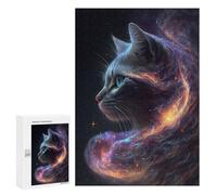 300 PCS Jigsaw Puzzles for Teenagerss Cosmic Feline Dreamscape Jigsaws for Adults Relax Games Wall Decoration Help The Brain Exercise 300 PCS