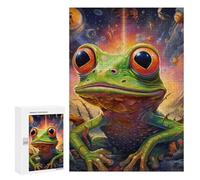 300 PCS Jigsaw Puzzles for Teenagerss Cosmic Frog Fantasy Jigsaw Puzzle Toy Wall Decor Difficult Hard Unique Birthday And Xmas Gifts 300 PCS