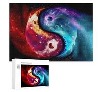 300 PCS Jigsaw Puzzles for Teenagerss Cosmic Yin Yang Symbol Jigsaw Puzzle Toy Wall Decor Difficult Hard Unique Birthday And Xmas Gifts 300 PCS