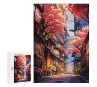 300 PCS Jigsaw Puzzles for Teenagerss Cozy Street Puzzles for Adults Brain Teaser Game Analysis And Logic Christmas Birthday Gifts 300 PCS