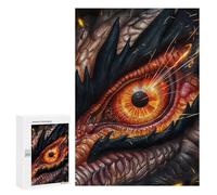 300 PCS Jigsaw Puzzles for Teenagerss Dragon Eyes Fire Puzzles for Adults Brain Teaser Game Analysis And Logic Christmas Birthday Gifts 300 PCS
