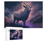 300 PCS Jigsaw Puzzles for Teenagerss Electric Goat in Clouds Puzzles for Adults DIY Toys Difficult Challenge Stress Reduction Gifts 300 PCS