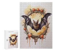 300 PCS Jigsaw Puzzles for Teenagerss Elegant Bat in Watercolor Jigsaw for Adults Hands-on Game Difficult Hard Unique Birthday And Gifts 300 PCS