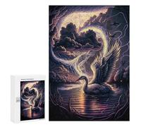 300 PCS Jigsaw Puzzles for Teenagerss Enchanted Swan Lake Puzzle For Teenagerss Difficult Challenge Educational Challenge Family Fun & Game Night 300 PCS