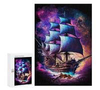 300 PCS Jigsaw Puzzles for Teenagerss Fantasy Sailing Ship Artwork Puzzle For Teenagerss Difficult Challenge Educational Challenge Family Fun & Game Night 300 PCS