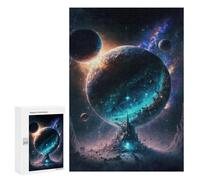 300 PCS Jigsaw Puzzles for Teenagerss Galactic Fantasy Celestial Cityscape Adult Jigsaw Puzzle Anti-Stress Toys Wall Decoration Fun at Home Activities, 300 PCS