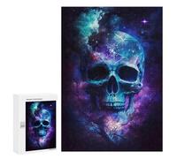 300 PCS Jigsaw Puzzles for Teenagerss Galactic Skull Art Print Puzzle For Teenagerss Difficult Challenge Educational Challenge Family Fun & Game Night 300 PCS