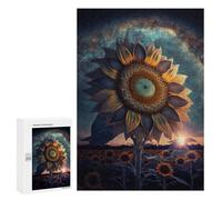 300 PCS Jigsaw Puzzles for Teenagerss Galactic Sunflower Jigsaws for Adults Relax Games Wall Decoration Help The Brain Exercise 300 PCS