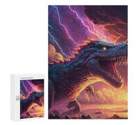 300 PCS Jigsaw Puzzles for Teenagerss Godzilla Vs. Nature Epic Battle Jigsaws for Adults Hands-on Game Presents for Women Help The Brain Exercise 300 PCS